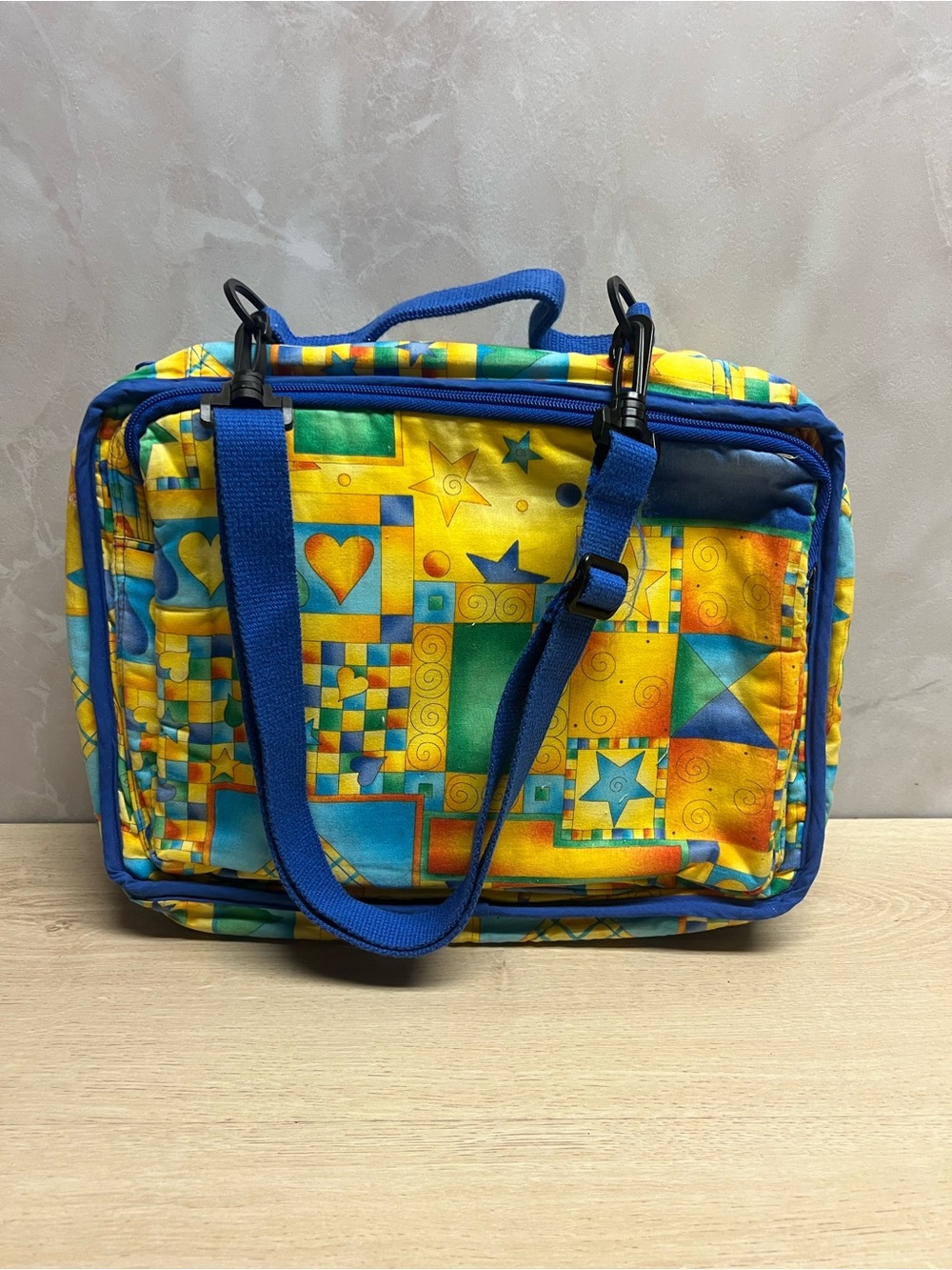 Vintage Craft Supply Organizer Bag Carrying Case